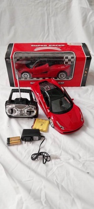 mainan anak mobil RC Lamborghini super racer top speed pintunya bisa dibuka remote