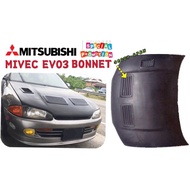 MIVEC EVO3 EVO3 E3 WIRA FRONT BONNET BONET EVO LL8341 ( Scoop boleh buka ) Hard Fiber MIVEC+EVO