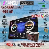 Sansui Solitaire 4/64 GB Android 10 inch SA-5200I Head Unit + Camera