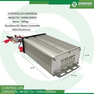 BLDC MOTOR CONTROLLER UNIVERSAL 48/60/72V 1500W - 48-72V1500W - -48-72V1500W
