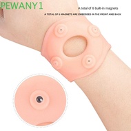 PEWANY1 Sports Wrist Brace, Silicone Elastic Magnetic Wrist Guard, Pressure Elbow Guard Unisex Magnetic Hollow Out Design Wrist Compression Running