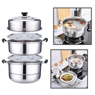 32 cm 3 Layers Stainless Steel Multifunction Steamer Pot