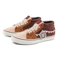 【VANS】SK8-Mid 男女款Labubu咖啡色滑板鞋-US 6