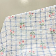 Cotton Double Gauze Small Floral Crepe Crepe Check Style Printed Crepe Baby Home Clothes Children's 