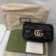 Gucci Marmont Super Mini 黑色迷你斜孭袋