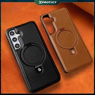 Samsung A35 A25 A55 A56 A15 5G Magsafe Leather Magnetic Bracket Case Ring Stand
