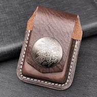 For Zorro / Zippo Regular Lighter Case Magnetic Buckle Flip Cover Cigatette Lighter Cowhide Storage 