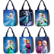Frozen Anna Elsa Anna Elsa Snow White Shopping Bag Canvas Shoulder Bag