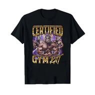 Certified Gym High Quality Oversized Rat T-Shirt for Men - Muscle Building Workout Shirt with Bodybu