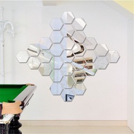 Hexagonal Three-Dimensional Mirror Wall Sticker Restaurant Aisle Stair Decoration Mirror Sticker Hexagonal Frame Wall Sticker