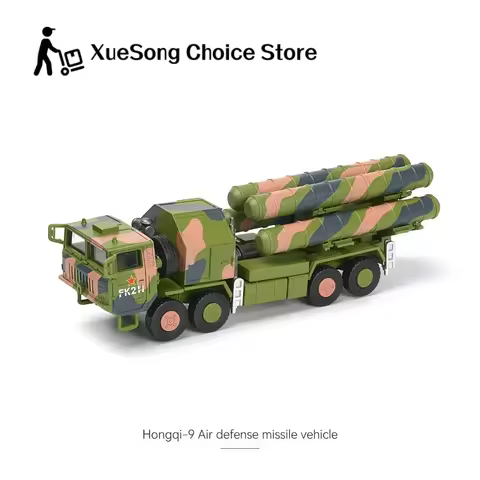 1/72 Chinese HQ-9 Anti-Aircraft Missiles System Military Vehicle Model Glue Free Pre-Colored Assembl
