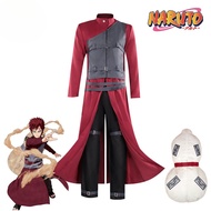Gaara Cosplay Costume Anime Naruto Ninja Costume for Men Gaara Clothing Set Gourd Prop Bag Halloween