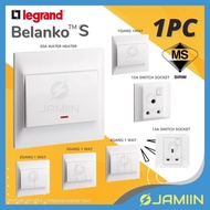 SIRIM LEGRAND Belanko Series Switch Socket White Socket Outlet 1WAY-4WAY 1GANG 2GANG 13A 15A 20A Wat