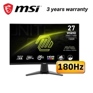 MSI Curve Gaming Monitor - 27" (2560x1440 WQHD) / 180Hz / Rapid VA / 0.5ms GtG / MAG 27CQ6F