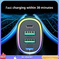  Car Charger Adapter Vehicle Phone Charger Super Fast 70w Usb-c Car Charger with Overheat Protection Universal Pd Car Charger for Southeast Asian Buyers