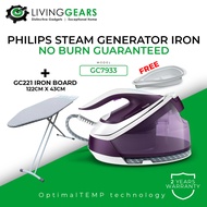 [ NO BURN ] Philips GC7933 PerfectCare Compact Plus Steam Generator Iron (GC7933/36) 2400W / IRON BO