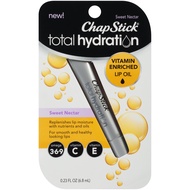 ChapStick Total Hydration Sweet Nectar Flavor Vitamin Enriched Lip Oil, Non Tinted Lip Care - 0.23 O