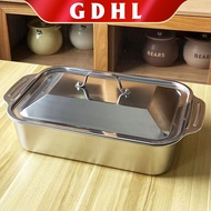 Sus410 Stainless Steel Cooking Tray with Lid for Braising Fish, Baking Cakes, Multi-Purpose Hot Pot 