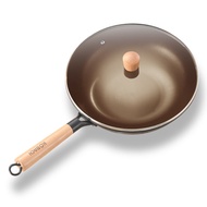 Kangbach Wok Household Iron Pan Chinese Old Iron Pan Frying Pan Old Induction Cooker Special Use Uncoated Non-Stick Pan