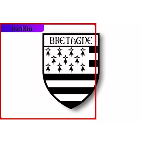 Sticker Car Motorbike Coat Of Arms City Flag Brittany Breton