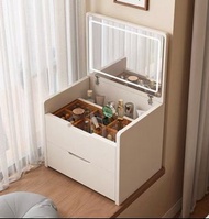 🔥包送貨 窗台梳妝枱實木化妝枱迷你翻蓋收納櫃一體 S0158