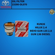 TOYOTA OIL FILTER (23390-OL070) KUN26 HILUX 2.4 REVO GUN 135 2.8 GUN 136 DIESEL