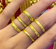 แหวนทองลายเกลี้ยง / ตัดลายรอบวง 1 กรัม ทอง 96.5% มีใบรับประกันสินค้า