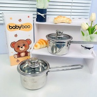 Babyboo Non-Stick Stainless Steel Pot without steamer basket, porridge pot, dough pot for children, 