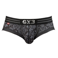 GX3 Men's Underwear Western Paisley Brief-Black By TonyJocks