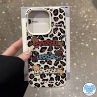 For IPhone 16 15 12 13 11 7Plus 14 Pro Max XR XS X 8Plus 716 8 Plus Leopard Print Case Dachshund