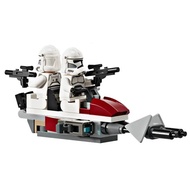 Original Lego Star Wars - 2 x Clone Trooper (Phase 2) Nougat Head Minifigure with Speeder Bike 75372