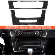 Carbon Fiber Air Conditioner CD Control Panel Sticker For Bmw e90 e92 3 Series Car Interior Accessoriers decor 2005-2012