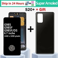 Super AMOLED for Samsung S20+ G985 G985F G985F/DS Lcd Display with Frame Digital Touch Screen Assemb