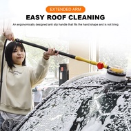 แปรงด้ามยาวล้างรถแบบหมุนได้แปรงหมุนได้อัตโนมัติปรับได้ไม้ถูรถ360องศา Chenille Bs1อุปกรณ์ทำความสะอาดอ