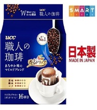 UCC上島 職人即溶醇和耳掛滴漏式咖啡 (16杯分) (藍色)