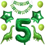 (SG SELLER) Dinosaur 5th Birthday Party Decoration Set Party Decorations Fifth Birthday Decor Set Ha