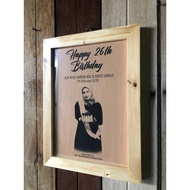 Potret/Potrait Lukisan Kayu/Wood Ukiran Laser|Custom|Gambar Digital|Murah|Hadiah|Cenderamata|Cendera