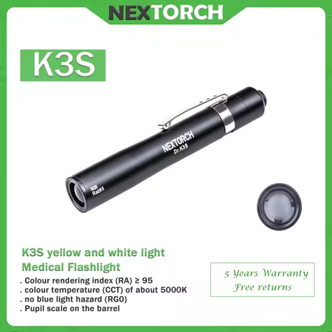 NEXTORCH Portable Penlight series, Medical flashlight with back clip, UV Penlight, for nurses, pets,