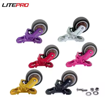 Litepro Fender Mudguard Caster Easy Wheels For Brompton A C P T Line Bike Push Wheel