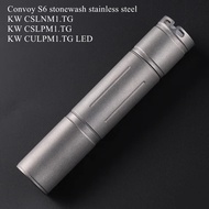 Convoy S6 Flashlight Stonewash Stainless Steel With KW CSLNM1.TG/KW CSLPM1.TG/KW CULPM1.TG LED Thowe