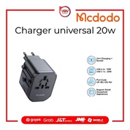 Mcdodo CP-3471 Universal Travel Adapter International Wall Charger Dual USB+PD 20W