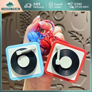 GANTUNGAN Vintage Mini Gramophone Voice Recorder Keychain Retro Music Box Voice Recording Keychain/ 