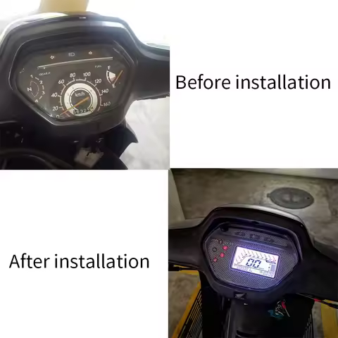 7 Colors Backlight ​LCD Speedometer Pnp ​DIGITAL METER Alpha for Honda Wave 100 Old/Ex5 Class/Wave A