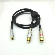 Connector Cable_[ BEST Mall ] Canare Audio Cable 1mtr + Jack 3.5mm Stereo Female To 2 RCA Male - 50c