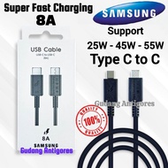 Original Samsung 8A Type C to C Super Fast Charging Data Charger Cable Support 55W 45W 35W 25W 20W