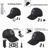 Baseball Cap Hat with Action Cam Mount for Insta360 Go Ultra/X5/X4/X3/Go 3s/ace pro 2/GoPro/DJI OSMO