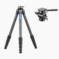 Leofoto LS-255CEX + BV-1R Carbon Tripod + Video Head Set, Arca-Swiss Compatible, Authorized Dealer