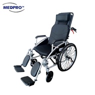 MEDPRO™ Maxi Deluxe Recliner Wheelchair with Removable Headrest &amp; Elevated Leg Rest Support (Suitable for Self-Pro