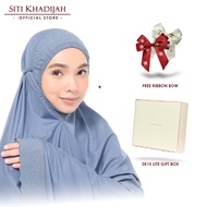 [Mother's Day] Siti Khadijah Telekung Signature Alanna in Ash Blue + SK15 Lite Gift Box + Free Ribbon Bow