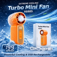 DF-97 199Speed Ultra Mini Turbo Handle Fans Mini Fan Neck Fan 199 Speed Turbo Cooling Rechargeable L